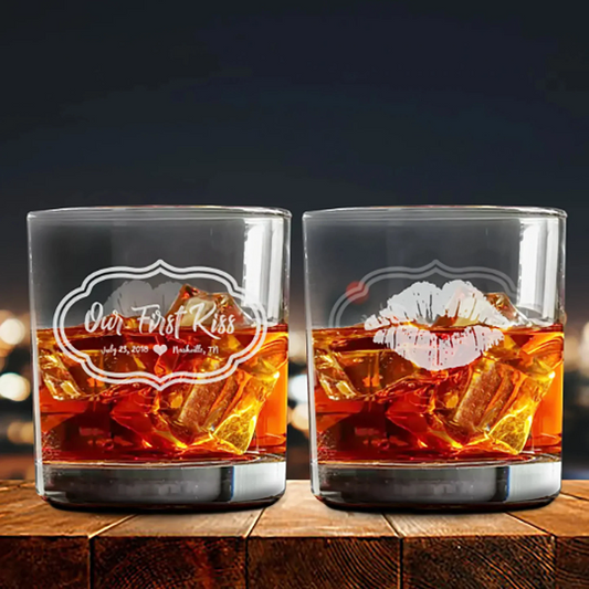 First Kiss Whiskey Glass