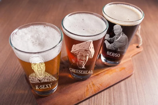Personalized Photo Engraved Pint Glass