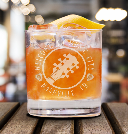 Welcome To Music City Whiskey Glass