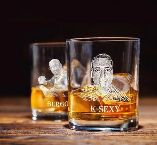 Personalized Photo Engraved Whiskey Glass