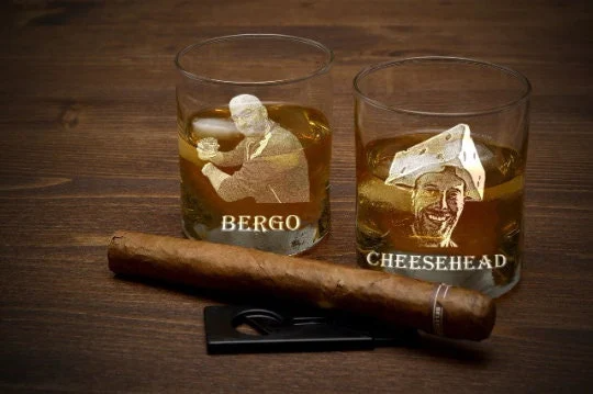 Personalized Photo Engraved Whiskey Glass
