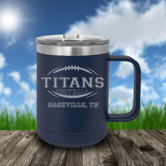 Titans Football Travel Mug With Handle