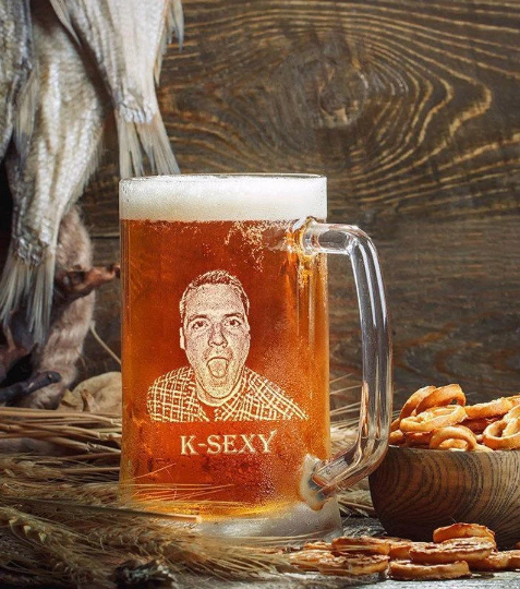 Engraved Photo Beer Stein