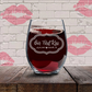 First Kiss Stemless Wine Glass