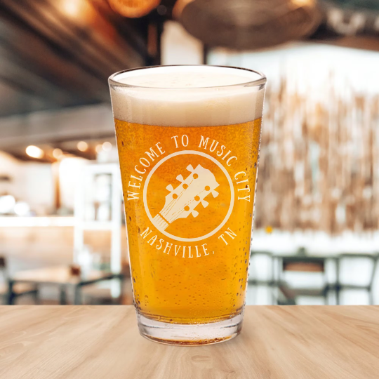 Welcome To Music City Whiskey Glass