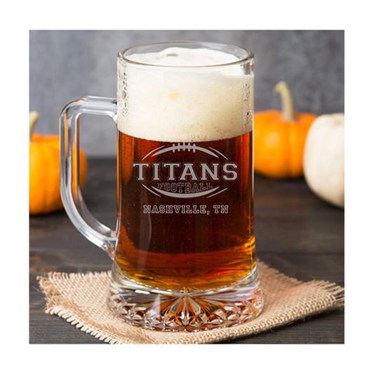 Tennessee Titans Engraved Beer Mug