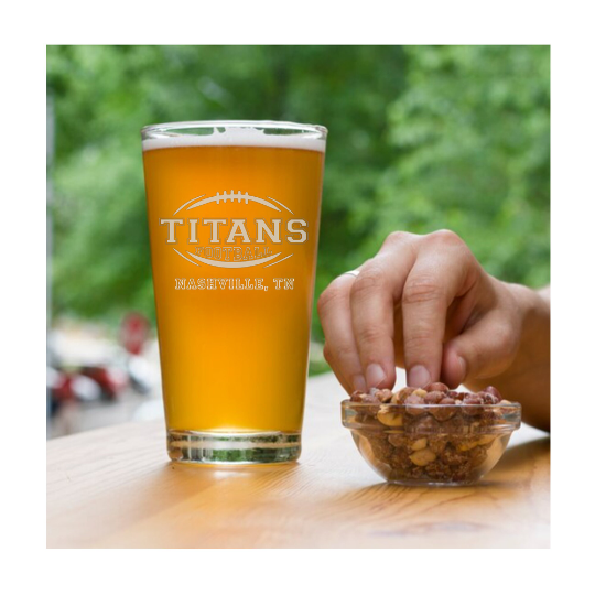 Tennessee Titans Engraved Whiskey Glass