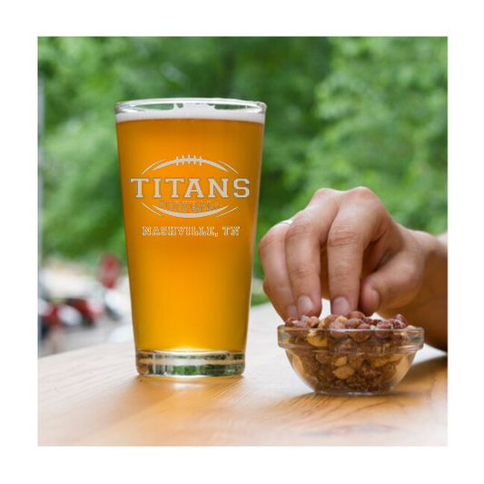Tennessee Titans Engraved Pint Glass