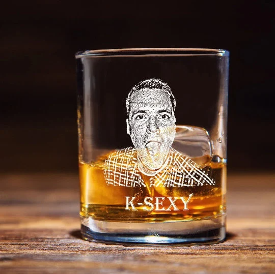 Personalized Photo Engraved Whiskey Glass